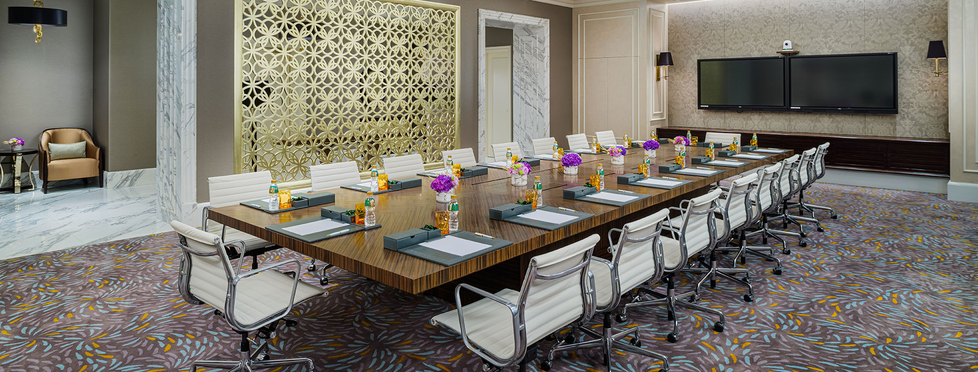 A hotel meeting room that offered by Grand Lisboa Palace Resort Macau.