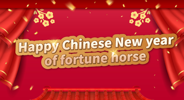 Happy Chinese New year of fortune horse