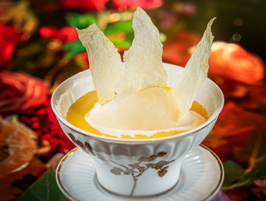 Palace Garden Pomelo and Mango Cream that provided by Palace Garden, the Cantonese fine dining restaurant.