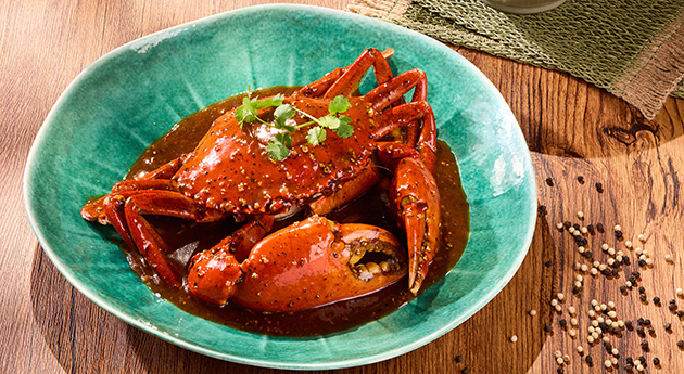 Singapore-style Fried Crab with Black Pepper