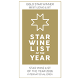 Star Wine List of the Year Asia 2026 - Best Long List (Golden Star)